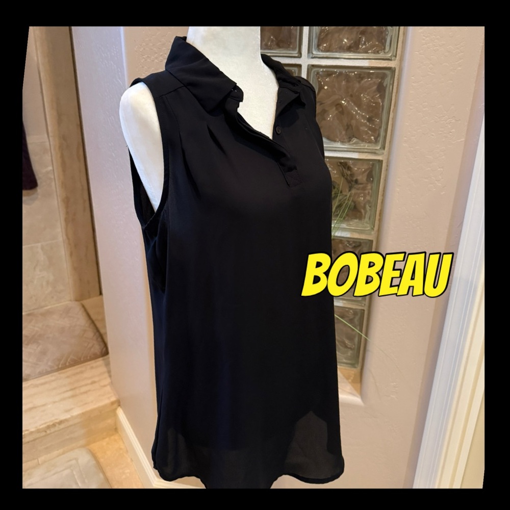 Bobeau Black Sleeveless Blouse